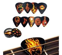 RHQFDM 12 Piezas Púas para Guitarra,0.46 mm/0.71 mm/0.96 mm Plectrums Set,Con Caja de Púas de Guitarra,para Todo Tipo de Guitarras