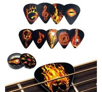 RHQFDM 12 Piezas Púas para guitarra eléctrica,Púas de guitarra personalizadas,0.46 mm/0.71 mm/0.96 mm-Espesores surtidos,La idea de regalo perfecta para un amante del bajo(Con estuche incluido)