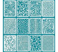 RHQFDM 12 Piezas Stencil Set Dibujo Pintura Plantillas Reutilizable Scrapbook Plantillas 15×21cm Plantillas para la Pintura Adecuado para DIY Scrapbooking artesanía Muebles decoración de la Pared