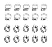 RHQFDM 25PCS 304 Abrazaderas de tubo de acero inoxidable Rango de Abrazadera de tubo de acero inoxidable 13-19 mm Para la Fijación de la Mangueras y Tuberías