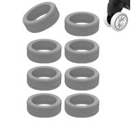 RHQFDM 8 Piezas Equipaje Ruedas Cubierta Maleta Ruedas Protección Colorido Silicona Equipaje Rueda Cubre Rueda Equipaje Reducción de Ruido y Absorción de Choque Cubierta Protectora（Gris）