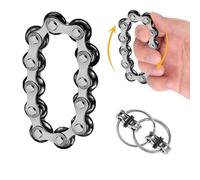 RHQFDM Juguete de 2 Piezas para aliviar el estrés Juguete de Cadena para aliviar el estrés Juego de Cadena de volteo Infinito,Juguetes antiestrés para Adultos y niños
