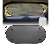 RHQFDM Kit de Parasol para la Ventana Trasera,Parasol de Coche Seguro para Perros y Niños,Ventilado y Transpirable con Protección UV(100 * 50 Negro)