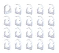 RHQFDM PPR Abrazaderas de Tubo 20 Piezas Abrazaderas de Plástico Blanco 25 mm Agua de Tuberías Fijas Clips Snap Abatible Abrazadera de Tubo único Para Fijar Tuberías en Cocinas,Piscinas,Jardines