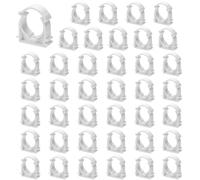 RHQFDM PPR Abrazaderas de Tubo 40 Piezas Abrazaderas de Plástico Blanco 16 mm Agua de Tuberías Fijas Clips Snap Abatible Abrazadera de Tubo único Para Fijar Tuberías en Cocinas,Piscinas,Jardines