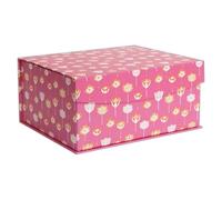 RHS Caja de almacenamiento de cartón pequeña, diseño de flores, cajas de regalo, decoración del hogar, con cierre magnético, caja de regalo decorativa, organizador de manualidades, recuerdo y