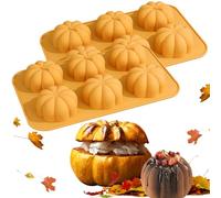 Rhsemi 2pcs Moldes De Acción De Gracias Halloween,Molde De Calabaza Silicone Soled Para Hacer Decoración Del Pastel De Acción De Gracias, Calabaza De Acción De Gracias