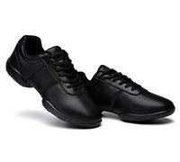 RHSMQ Zapatos de baile para niños adultos aeróbicos animadoras Fitness Zapatos Gimnasia Danza Transpirable Comfort Soft Zapatos de cuatro estaciones (41, Negro)