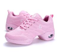 RHSMQ Zapatos De Baile Professional Jazz Dance Ghost Baile Shoes, Deportes De Damas Zapatos Transpirables De Baile De Hip-Hop, Deportes Modernos Four Seasons Cómodos Zapatos Casuales(35, Pink)