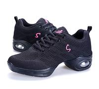 RHSMQ Zapatos De Baile Professional Jazz Dance Ghost Baile Shoes, Deportes De Damas Zapatos Transpirables De Baile De Hip-Hop, Deportes Modernos Four Seasons Cómodos Zapatos Casuales(41, Black)