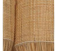 RHUIRKF Natural Ratán Rollo para Muebles, 35cm de Ancho Natural Caña Correas Hoja de Malla Abierta, Natural Tejido Tela Rollo de Caña Ratán Material para Silla Gabinete Bricolaje(40x200cm)