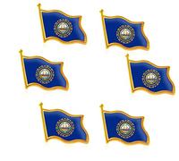 Rhungift America Star Patriotic Solapa Pins Bulk -1" Metal Provincia de Estados Unidos Souvenir para sombrero bolsa regalos, New Hampshire