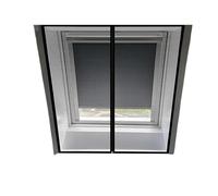 RHVOVNVOM 1pc Ancho 60/65/70/75cm Negro Cremallera Pantalla Ventana Mosquito a Prueba de Red autoadhesiva Invisible y Trans(Width 60cm,Height 125cm)