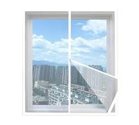 RHVOVNVOM Pantalla de Ventana Blanca con Cremallera autoadhesiva, Transpirable, a Prueba Insectos, se Adapta a Puertas y Ventanas Gran tamaño, fácil Instalar, 1 ud(White-Width 50cm,Height 200cm)