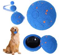 Rhyhome Pelota interactiva para perros - Wicked Ball Air Auto Moving Dog Ball, juguete interactivo inteligente para perros con 3 modos de juego, regalo de cumpleaños con luces LED - azul
