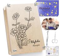 Rhykoka Kit de prensa de flores grande para adultos, 10 capas 11,8 x 8,3 pulgadas Kit de prensa de plantas de hojas y flores de madera DIY, Kit de prensa de flores, amantes de las artes y manualidades