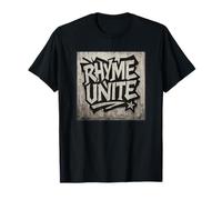 Rhyme Unite Graffiti Tributo Hip Hop Rapero Vieja Escuela Camiseta