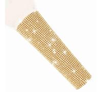 RhymKawa B58 Champagne Gold Mic Manguito Compatible con Shure Wired Microphone SM58LC, Beta 58a Cover Replacement, Rhinestones Shining en Tours y programas de TV