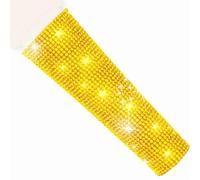 RhymKawa B58 Funda de mango de micrófono dorada compatible con micrófono Shure SM58LC, reemplazo de cubierta Beta 58A, diamantes de imitación brillantes en tours y programas de televisión (micrófono no incluido)