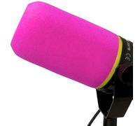 RhymKawa Filtro de espuma para micrófono Shure SM7B, parabrisas personalizado con anillos de retención de colores para podcast, transmisión de juegos (rosa)