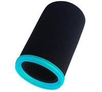 RhymKawa Filtro pop negro con anillo cian para Shure SM7B/SM7dB | Anillo cian para un aspecto fresco y moderno. La espuma protege la cápsula de la saliva y el polvo durante largas sesiones.