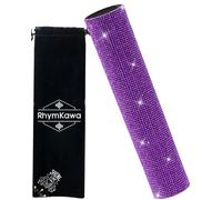 RhymKawa Funda de micrófono con diamantes de imitación para Shuer SM58, Beta 58A, PG58, funda de micrófono inalámbrico, color violeta