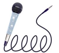 RhymKawa Micrófono vocal 58 con cable XLR, cuerpo fundido a presión negro y funda de mango plateado brillante para KTV, canto, DJ, iglesia, presentación, grabación