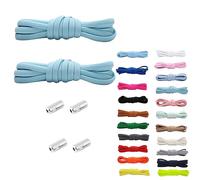 Rhys 2 Juegos Cordones Elásticos Sin Nudo con Hebilla Metal, Cordones Deportivos Ajustables, No es Necesario Atar Cordones de Zapatos, 100cm, para Adultos Niños
