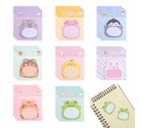 Rhys 480 Hojas Notas Adhesivas de Animales, Mini Sticky Notes, Blocs de Notas de colores para Recordatorios, Planificadores, Mensajes, Escuela, Oficina