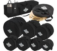 Rhythm Bytes Juego de 9 bolsas de batería acolchadas para el kit completo de batería. Incluye bolsas para Tom de 10 pulgadas, Tom de 12 pulgadas, Tom de 13 pulgadas, Tom de 16 pulgadas, Snare de 14