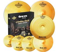 Rhythm Bytes Paquete de platillos con almohadillas de silencio de tambor, juego de 12 platillos y almohadillas silenciadoras de tambor, juego de platos silenciosos de 14, 16, 18, 20 pulgadas, paquete