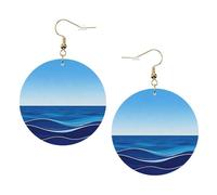 Rhythm Of The Sea - Pendientes colgantes de moda para mujer, ligeros y chapados en plata, One Size, Plata, Sin piedra preciosa