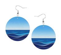 Rhythm Of The Sea - Pendientes colgantes de moda para mujer, ligeros y chapados en plata, One Size, Plata, Sin piedra preciosa