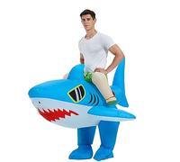 RHYTHMARTS Disfraz de Tiburon Hinchable Traje de Tiburon Inflable Disfraces Disfraces de Halloween Disfraz de Adulto