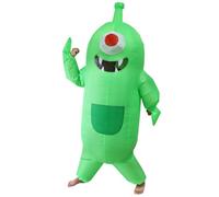 RHYTHMARTS Disfraz inflable verde para adultos, disfraz de monstruo inflable de alienígena, disfraces inflables de Halloween para fiesta, Navidad, cosplay