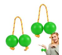 Rhythmic Ball Kashaka Instrument, African Shaker, ABS, 2 Pair Hand Percussion Balls, Music Egg Double Gourd Shakers for Parties, Weddings, Shows, Traditional Sound, Rhythm Toys, 5cm