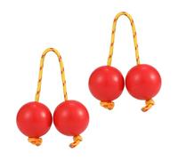 Rhythmic Ball Kashaka Instrument, African Shaker, ABS, 2 Pair Hand Percussion Balls, Music Egg Double Gourd Shakers for Parties, Weddings, Shows, Traditional Sound, Rhythm Toys, 5cm