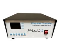 RI-LAVO GRO-500D. Generador profesional ultrasónico de doble salida de 480 W (960 W tot.), modo de barrido, potencia ajustable 1-100%, configurado de fábrica a 28 kHz, temporizador 0-99 min, pantalla