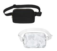 Ri onera VOROLO, regalo de Navidad para mujer y hombre, bandolera, ri onera con correa ajustable para deportes, color negro y camuflaje blanco.