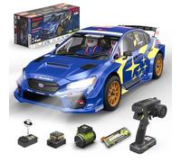 RIAARIO Coches RC sin escobillas 1/10, coche de rally, 50+ MPH, 4WD, impermeable, fibra de carbono, azul, a partir de 14 años