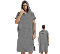 Riaisttd Albornoz Cambiador - Bata De Baño En Fibra Fina Y Secado Rápido,Poncho De Natación con Capucha - para Aire Libre Gimnasio Piscina Viaje Hombre Mujer
