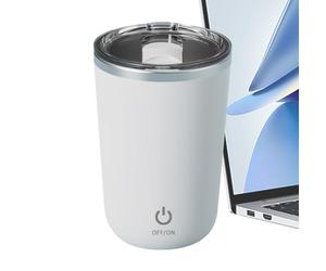 Riaisttd Auto mezclador con tapa, 350 ml eléctrico recargable | de café con mezcla magnética automática - para mujeres y hombres, apasionados del fitness, profesionales, estudiantes universitarios y