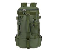 Riaisttd Backpack for Fishing, Tackle Backpack with Rod Holder, Waterproof Rucksack, 8.27x18.5x5.12 inches, Bait Storage Compartment, Hiking , Motorcycle Travel Bag, Kayak Trips, verde,