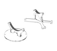 Riaisttd Bat Display, Softball Bat Stand, Acrylic Hitting Rod Holder, 2-Pack Design, Support Base, 3.46x3.46x1.77 Inches, for Practice, Sports Keepsake, Game Table, Centerpiece Decor