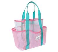 Riaisttd Beach Bag Tote, Large Mesh Bag, Women's Shoulder Pack, Reusable Lightweight Design, Spacious Storage Capacity, 11.22x7.2x19.09 Inches, for Resort, Lake, Vacation, Boat, Picnic, Green Carry