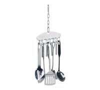 Riaisttd Bird Chew Toy for Parrot | Stainless Steel Parrot Bird Spoon Ring Toy | Bird Parrots Gnawing Scoops Toys for Conures, Finches, Cockatoos, Budgie, Lovebirds