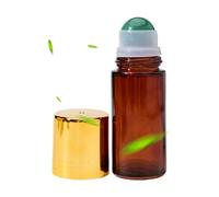 Riaisttd Botellas de vidrio de 50 ml, dispensador Flaconi Vuoti Amber Ricaricabili Con A Sfera, Per Oli Essenziali, Aromaterapia, Profumo, Autocuidado, Relax, Viaggi, Borsa Palestra e Fai Da Te