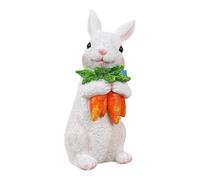 Riaisttd Bunny with Egg Figurine, Resin Bunny Garden Decoration, Cute Bunny Lawn Ornament, Easter Bunny Garden Statue, Decorative Rabbit Figurine, Garden Bunny Sculpture, Bunny Resin Statue for Yard