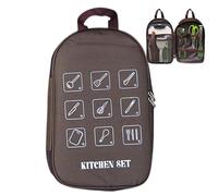 Riaisttd Camp Kitchen Organizer, Camping Utensils Set Bag, Waterproof Outdoor Tableware, 14,96 x 9,06 x 1,18 pulgadas, perfecto para hombres, mujeres y adultos en viajes de camping, aventuras al aire