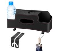 Riaisttd Car Backseat Organizer, Multifunctional Seat Storage Box With Cup Holder, Tissue Dispenser And Card Pouch, Microfiber Leather Back Seat Organizer For Cars SUVs
